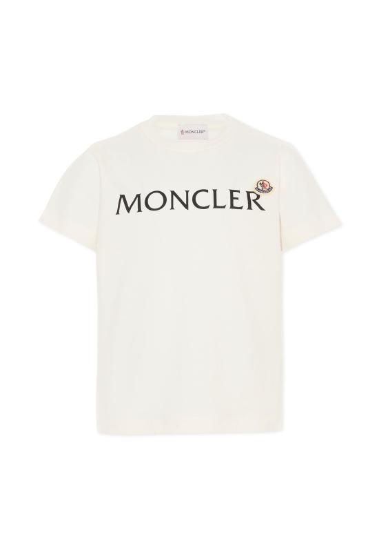 25FW [키즈] 몽클레어 티셔츠 L1954 8C00010 89AFV 034 IVORY