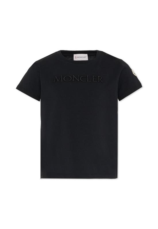 25FW [키즈] 몽클레어 티셔츠 L1954 8C00009 89AT9 999 BLACK