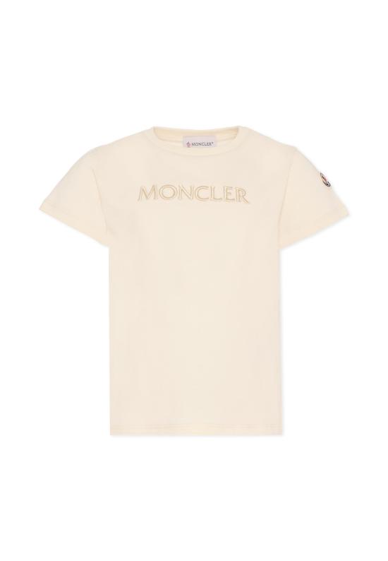 25FW [키즈] 몽클레어 티셔츠 L1954 8C00009 89AT9 050 IVORY
