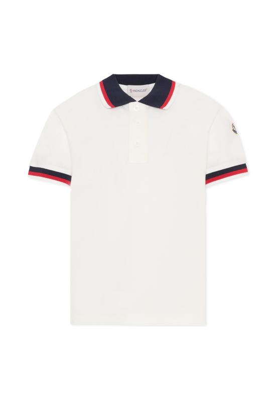 25FW [키즈] 몽클레어 폴로 셔츠 L1954 8A00003 8496W 034 IVORY