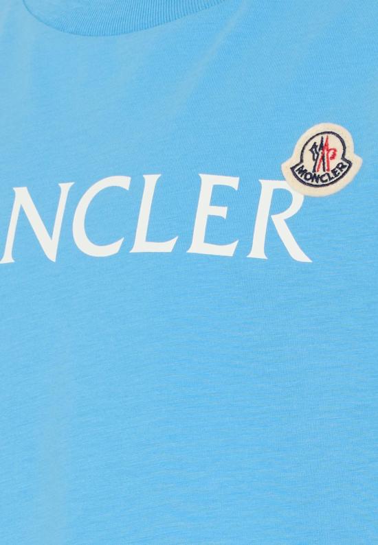 25FW [키즈] 몽클레어 티셔츠 L1954 8C00010 89AFV 70G LIGHT BLUE - MONCLER
