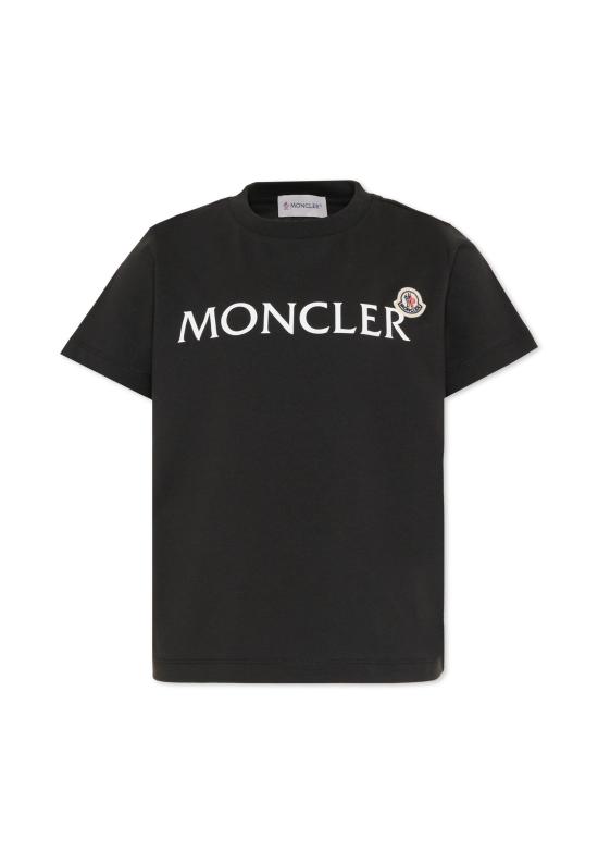 25FW [키즈] 몽클레어 티셔츠 L1954 8C00010 89AFV 999 BLACK