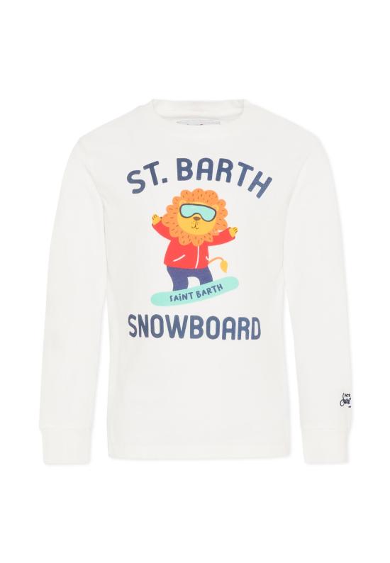 25FW [키즈] 세인트바쓰 티셔츠 LUT0003 02334G IVORY