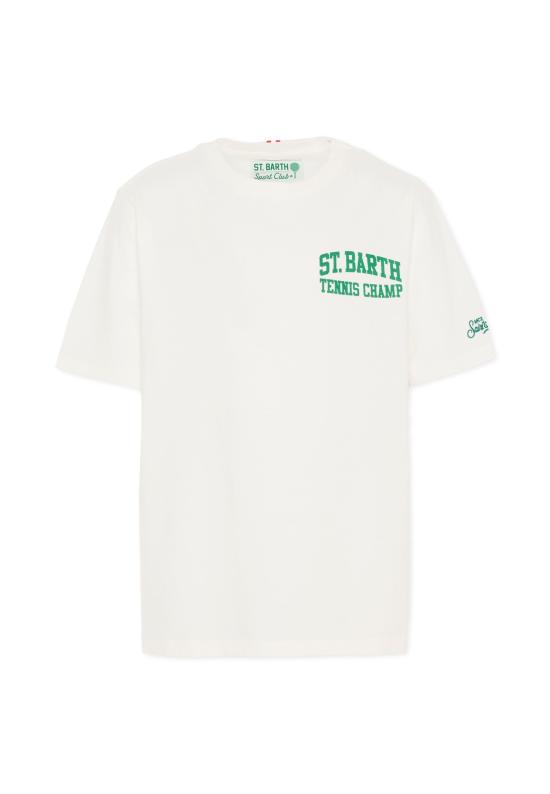 25FW [키즈] 세인트바쓰 티셔츠 CAM0001 00627I IVORY - MC2 SAINT BARTH