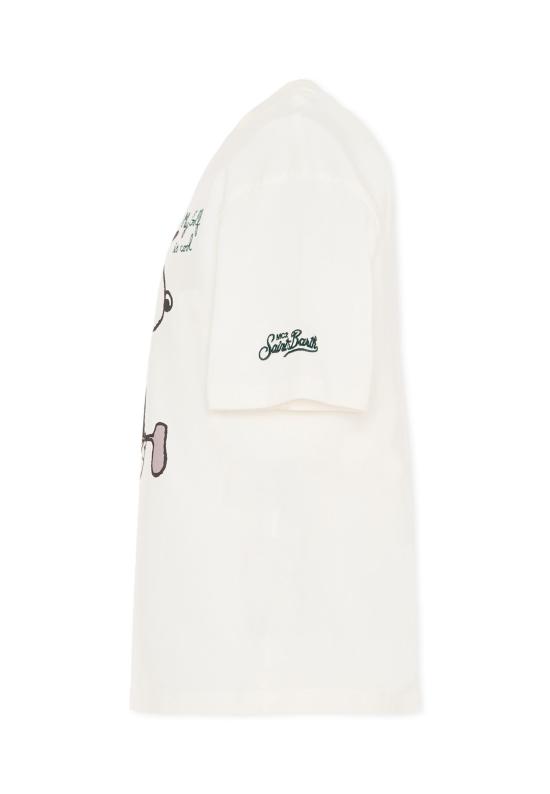 25FW [키즈] 세인트바쓰 티셔츠 CAM0001 00996I IVORY - MC2 SAINT BARTH