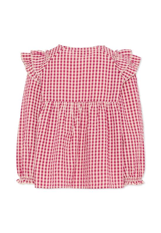 25FW [키즈] 콩제 슬래드 셔츠 KS103841 SANGRIA BUTTER CHECK FUCHSIA - KONGES SLOEJD