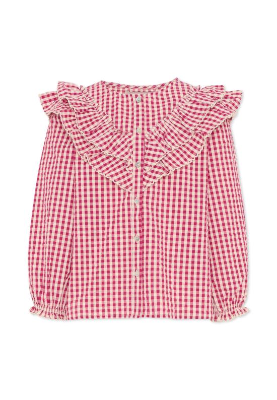 25FW [키즈] 콩제 슬래드 셔츠 KS103841 SANGRIA BUTTER CHECK FUCHSIA