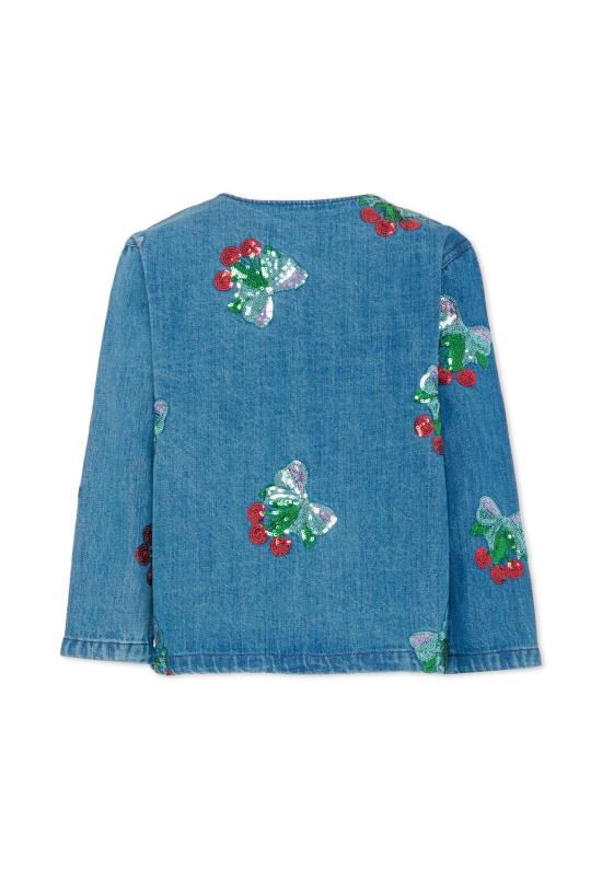 25FW [키즈] 콩제 슬래드 데님 자켓 KS103890 AMARENA SEQUIN DENIM - KONGES SLOEJD