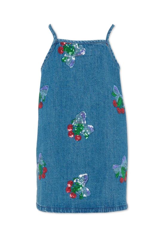 25FW [키즈] 콩제 슬래드 원피스 KS103891 AMARENA SEQUIN DENIM - KONGES SLOEJD