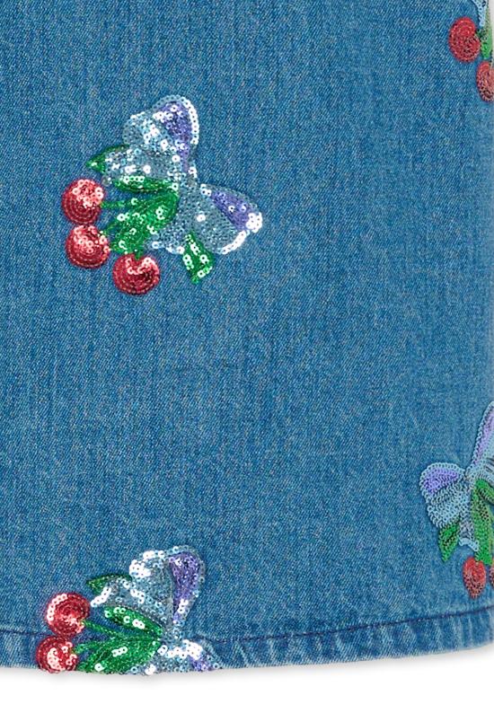 25FW [키즈] 콩제 슬래드 원피스 KS103891 AMARENA SEQUIN DENIM - KONGES SLOEJD