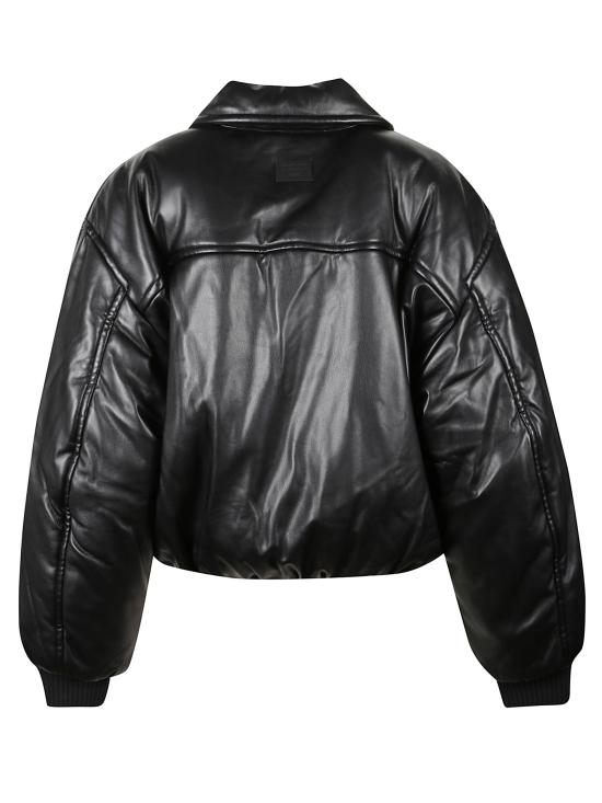 25FW 아크네 스튜디오 페이크 레더 봄버 자킷 A90660 OUTW001084900 Black - ACNE STUDIOS