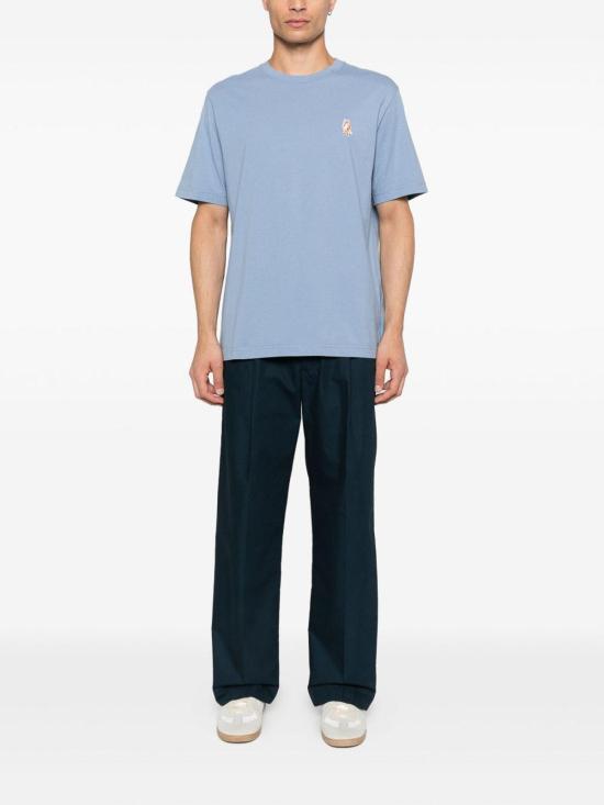 25FW 메종키츠네 스탠딩 폭스 컴포트 티셔츠 PM00123KJ70260331 Blue - MAISON KITSUNE