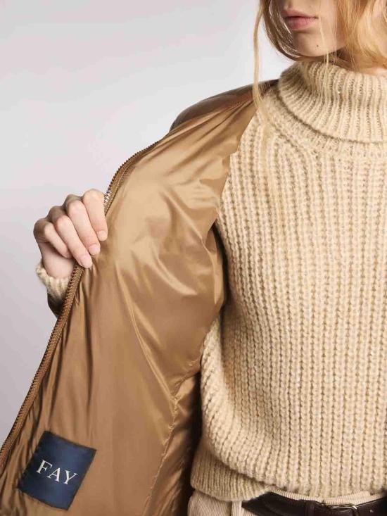  페이 숏패딩 NAW3251364RICIC800 Camel - FAY