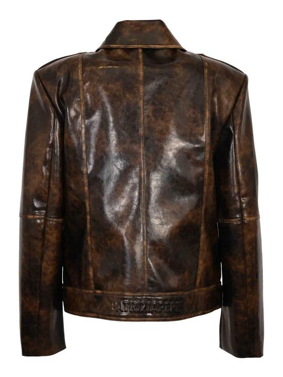  파트리지아페페 가죽 자켓 8O0202E064J4L8 Brown - PATRIZIA PEPE
