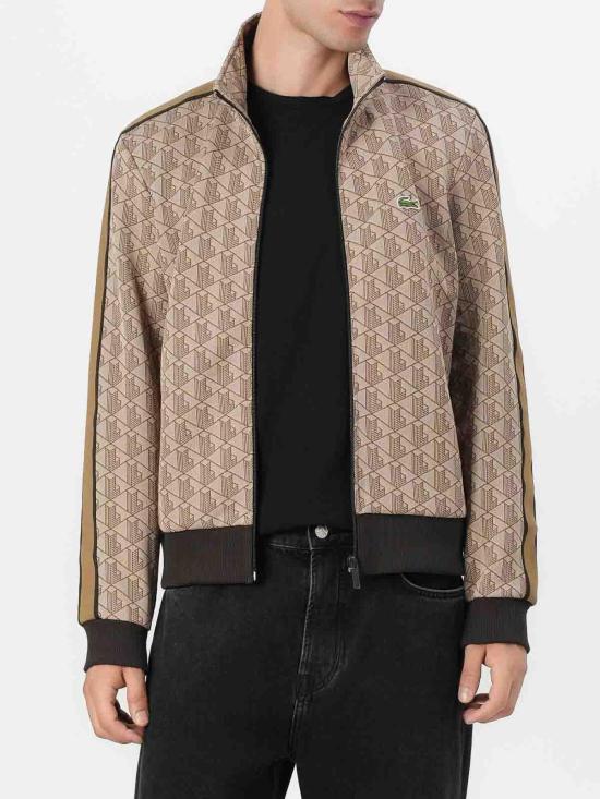  라코스테 모노그램 집업 스웨트셔츠 SH13686IR Beige - LACOSTE