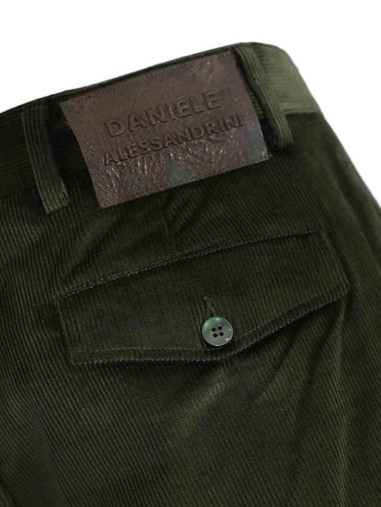25FW 다니엘알렉산드리니 스트레이트 팬츠 DA1FW26P125131 Dark Green - DANIELE ALESSANDRINI