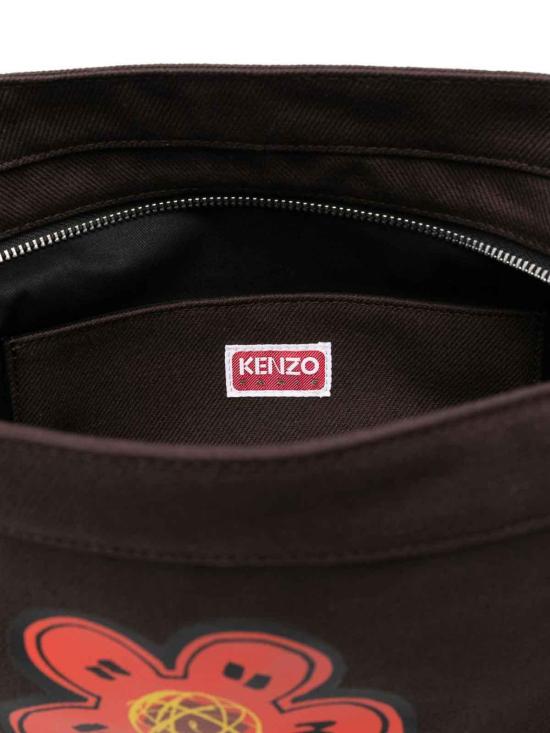  겐조 x Futura 2000 "Kenzo Utility" 레터링 라지 크로스백 FF68SA919F3691 Brown - KENZO