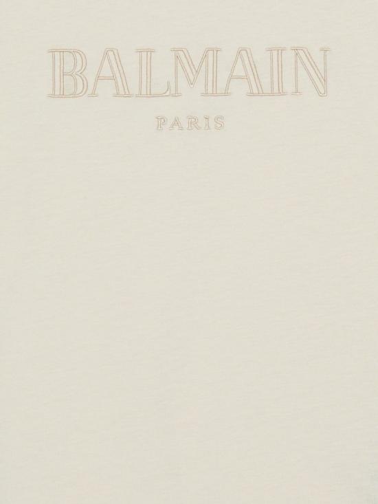 25FW [키즈] 발망 티셔츠 BX8P41 Z3186107BG Beige - BALMAIN
