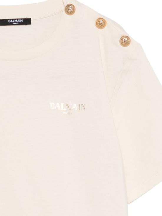 25FW [키즈] 발망 티셔츠 BX8R51 Z3186109OR Pink - BALMAIN