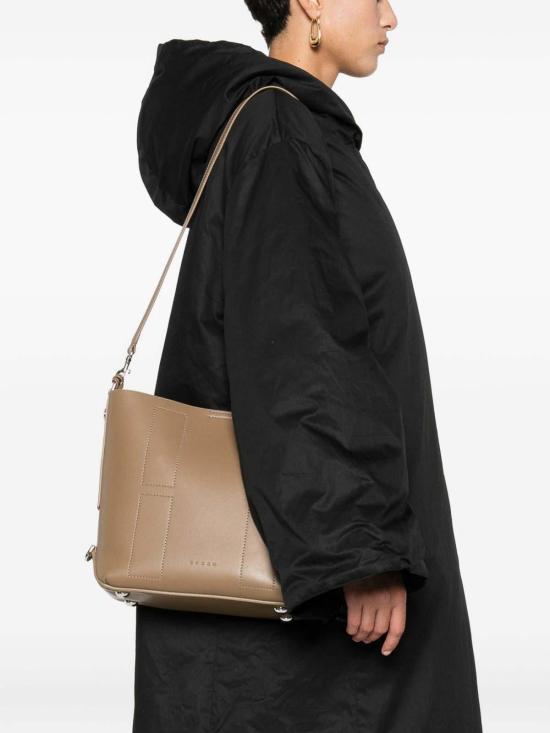 25FW 호간 숄더백 KBW01RS0200TZPC414 Light Brown - HOGAN