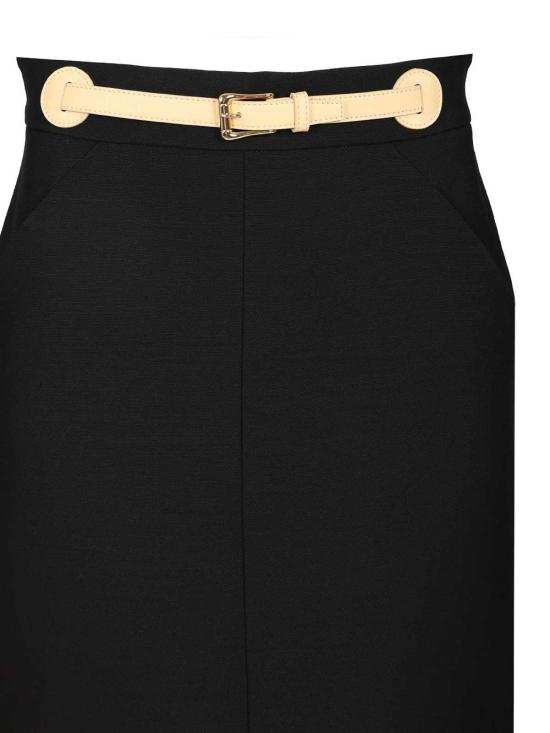 25FW 발렌티노 가라바니 미디 스커트 7B3RADM51CFTB1 Black - VALENTINO GARAVANI