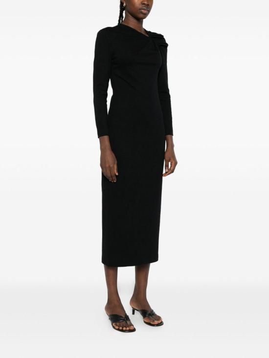 25FW 엠포리오 아르마니 미디 스커트 EW002783AF12303UC001 Black - EMPORIO ARMANI