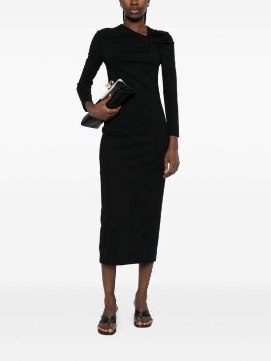 25FW 엠포리오 아르마니 미디 스커트 EW002783AF12303UC001 Black - EMPORIO ARMANI