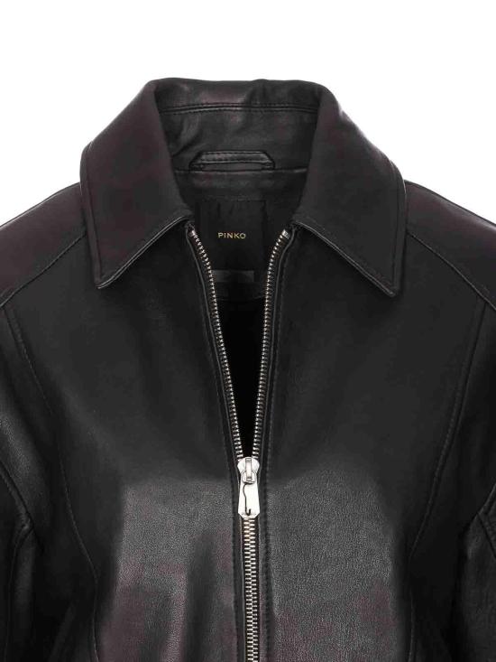  핑코 가죽 자켓 105793A2U7Z99 Black - PINKO