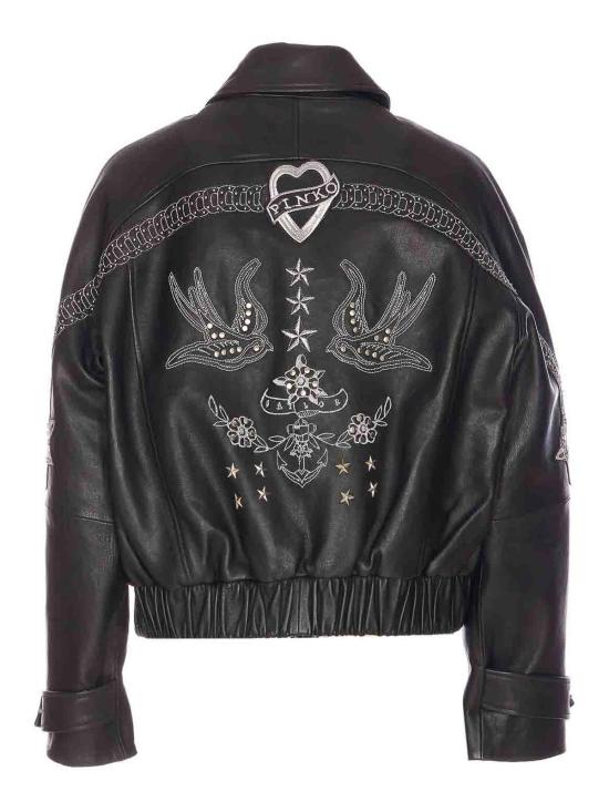  핑코 가죽 자켓 105793A2U7Z99 Black - PINKO