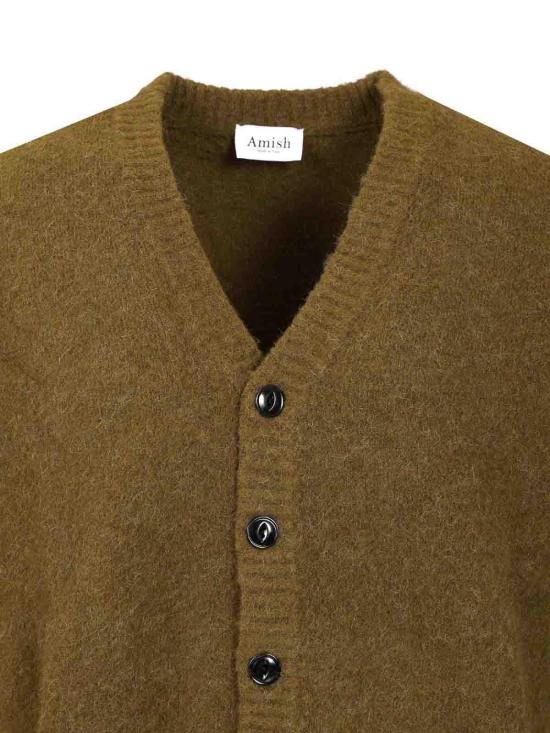 25FW 아미시 가디건 AMU059CN34XXXXC0514 Green - AMISH