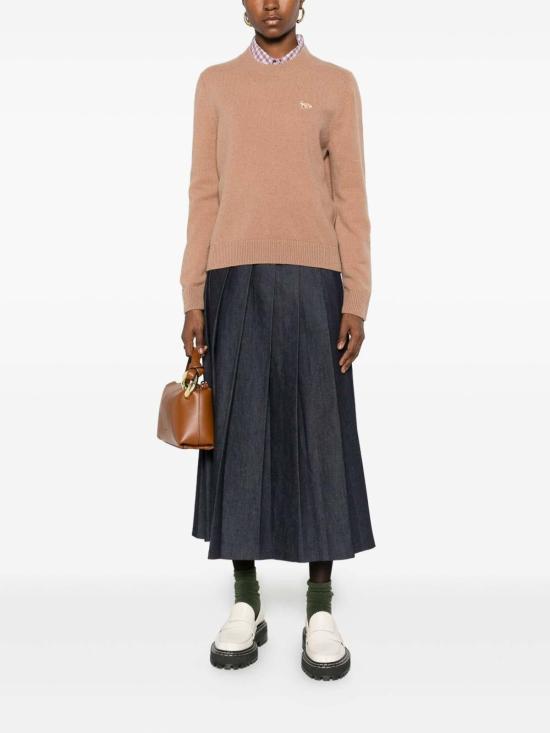 25FW 메종키츠네 베이비 폭스 램스울 레귤러 점퍼 PW00817KT10060054 Camel - MAISON KITSUNE