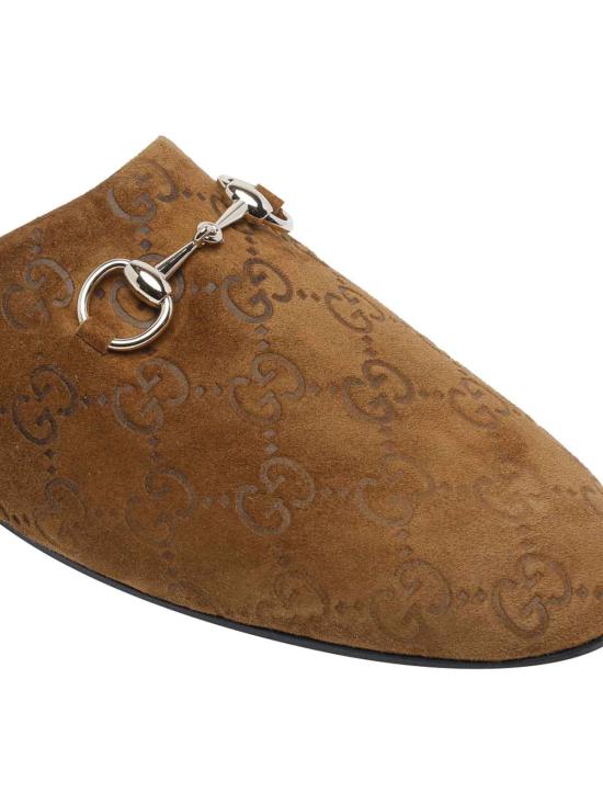 25FW 구찌 홀스빗 스웨이드 뮬 849565AAFQV2118 Brown - GUCCI