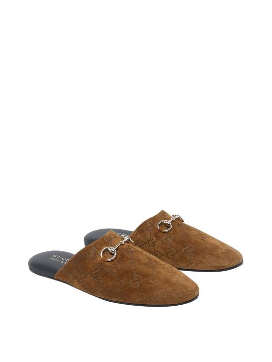 25FW 구찌 홀스빗 스웨이드 뮬 849565AAFQV2118 Brown - GUCCI