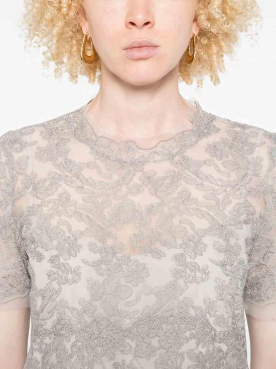 25FW 에르마노 설비노 반팔 티셔츠 D472L336CSEQC75102 Blue - ERMANNO SCERVINO