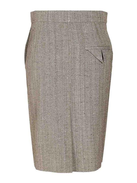 25FW 보테가베네타 미디 스커트 835250V36C02515 Grey - BOTTEGA VENETA