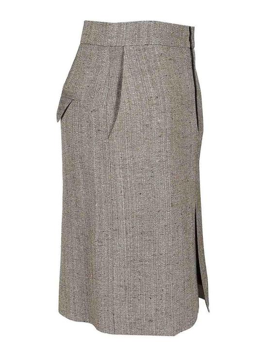 25FW 보테가베네타 미디 스커트 835250V36C02515 Grey - BOTTEGA VENETA