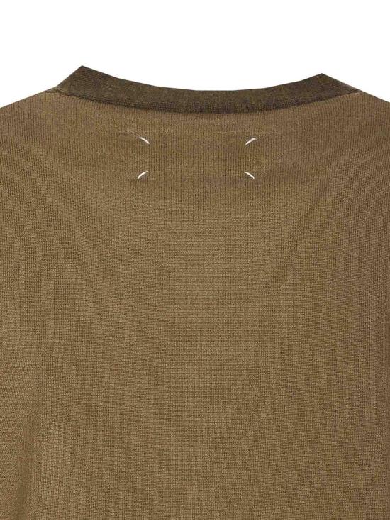 25FW 마르지엘라 V넥 가디건 S67HP0034M13177004F Green - MAISON MARGIELA