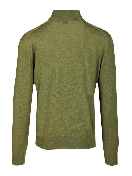 25FW 생로랑 캐시미어 울 실크 터틀넥 844617YAPK23391 Green - SAINT LAURENT