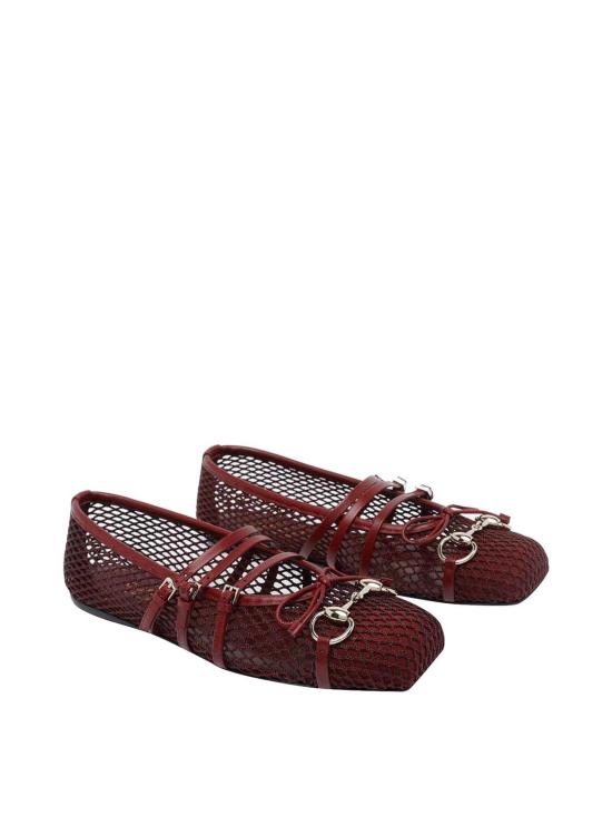 26SS 구찌 홀스빗 플랫 슈즈 835077FAEQZ6207 Red - GUCCI