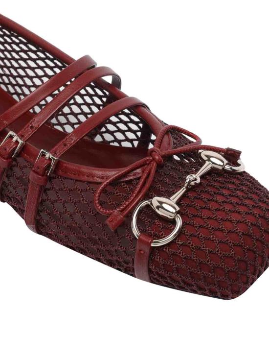 26SS 구찌 홀스빗 플랫 슈즈 835077FAEQZ6207 Red - GUCCI