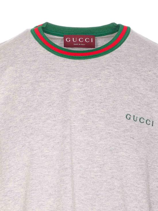  구찌 엠브로이더리 코튼 저지 티셔츠 835640XJHCW1183 Grey - GUCCI