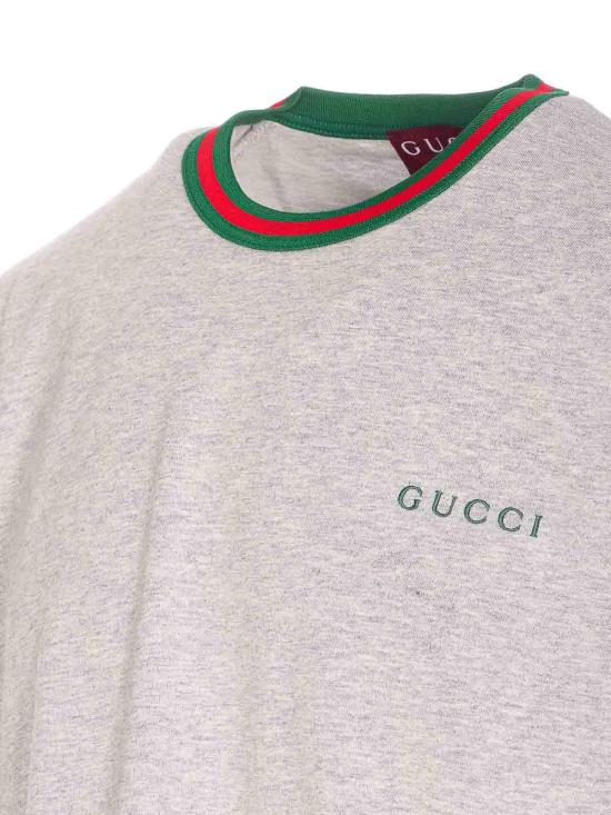  구찌 엠브로이더리 코튼 저지 티셔츠 835640XJHCW1183 Grey - GUCCI