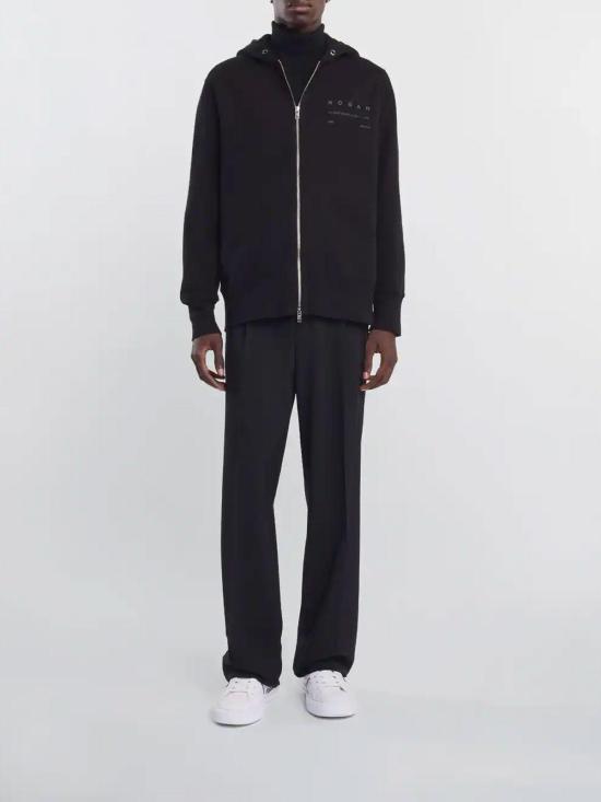 25FW 호간 후드 티셔츠 KQMB551203TXUYB999 Black - HOGAN