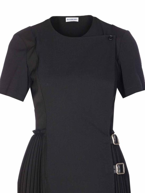 25FW 버버리 울 블랜드 킬트 미니 드레스 8116015 Black - BURBERRY