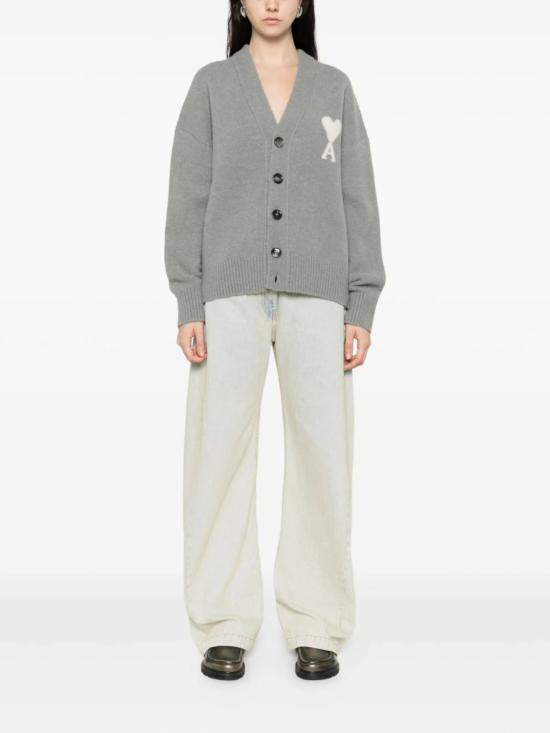25FW 아미 가디건 UKC365D KN0135058 Grey - AMI