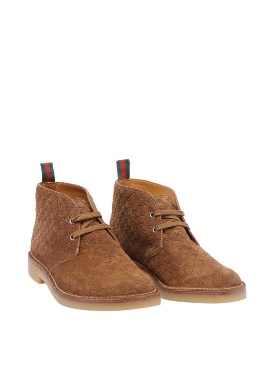 25FW 구찌 웹 앵클 부츠 831283AAEYC2842 Beige - GUCCI