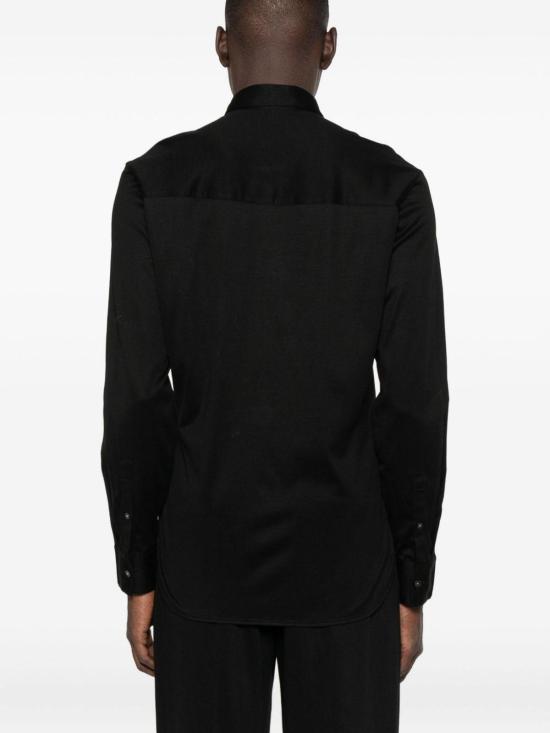 25FW 엠포리오 아르마니 긴팔 셔츠 EM003055AF10761UC001 Black - EMPORIO ARMANI