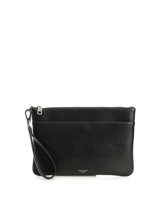 25FW 돌체앤가바나 레더 토일레트리 클러치 BP3294AV95680999 Black