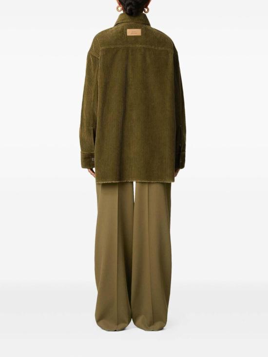  아미 코듀로이 벨벳 사이드 슬릿 오버셔츠 USH793CO0131298 Brown - AMI