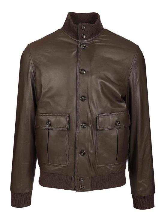 26FW 발스타 가죽 자켓 407AI0700827 BROWN
